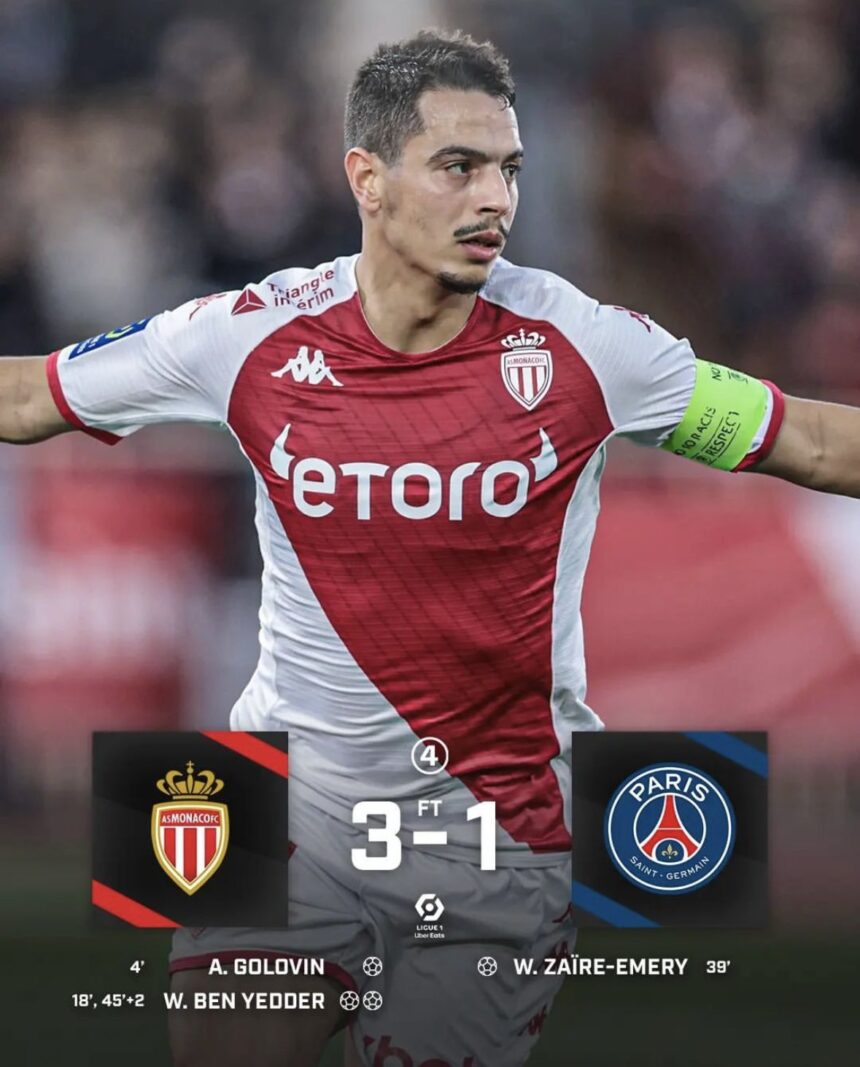 Monaco stun PSG to join the title.