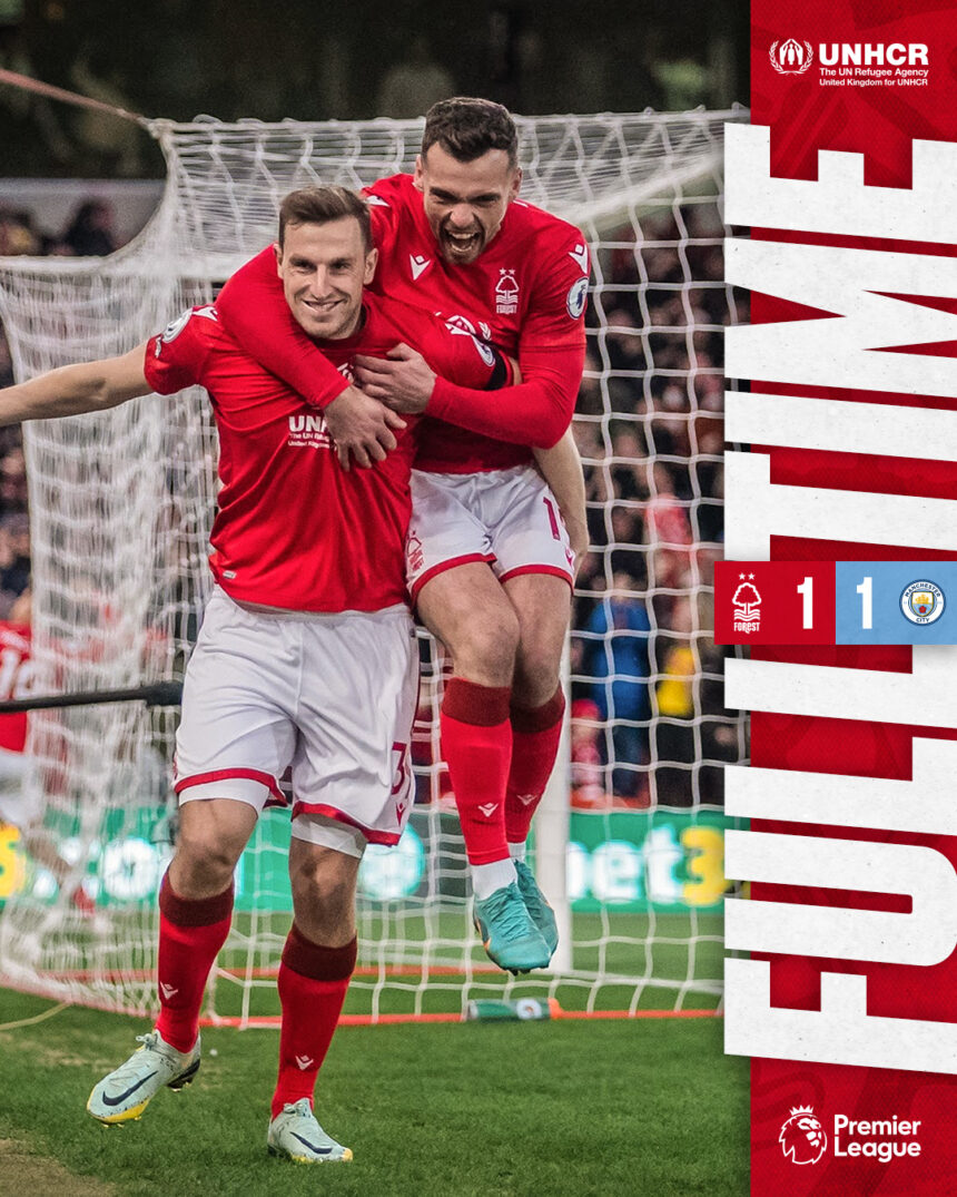 Would you believe it? Forest earn draw against City.