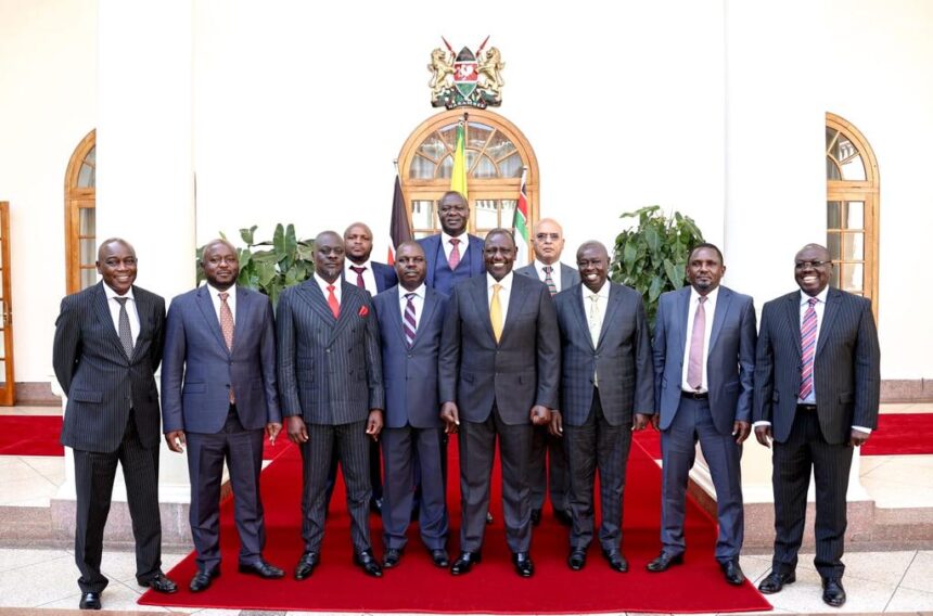 Big blow to Raila as 9 Members of Parliament visit Ruto in Statehouse