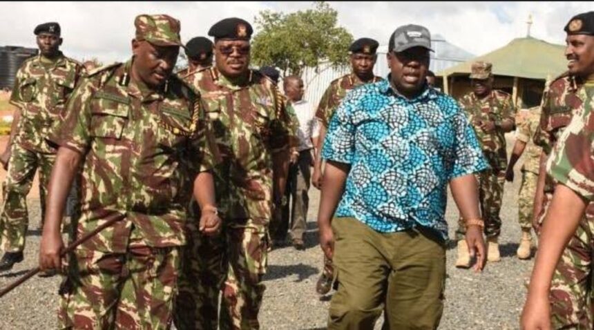 Heavily armed police officers sorround Matiang’i’s home, Raila has arrived at the home