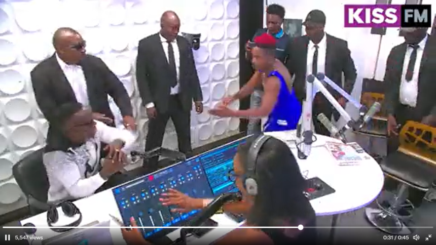 Drama as Eric Omondi and Oga Obina brawl in studio