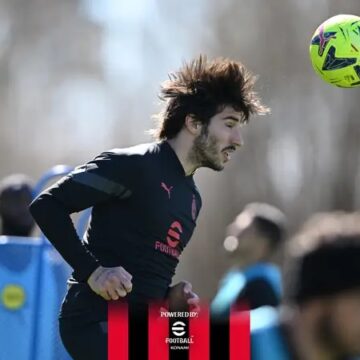AC Milan take to the field against Salernitana on Monday