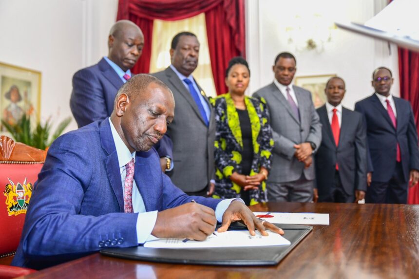Ruto Signs the contentious Finance Bill into Law